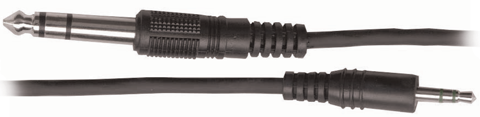Australasian | RCK2 | 3.5mm TRS (M) - 6.3mm TRS (M) Cable | Black Australasian | RCK2 | 3.5mm TRS (M) - 6.3mm TRS (M) Cable | Black